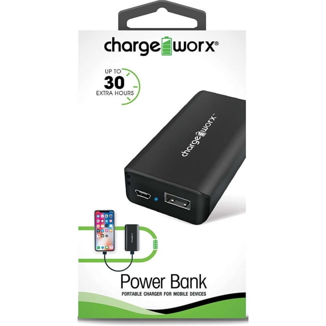 Chargeworx Power Bank 4000mAh Black