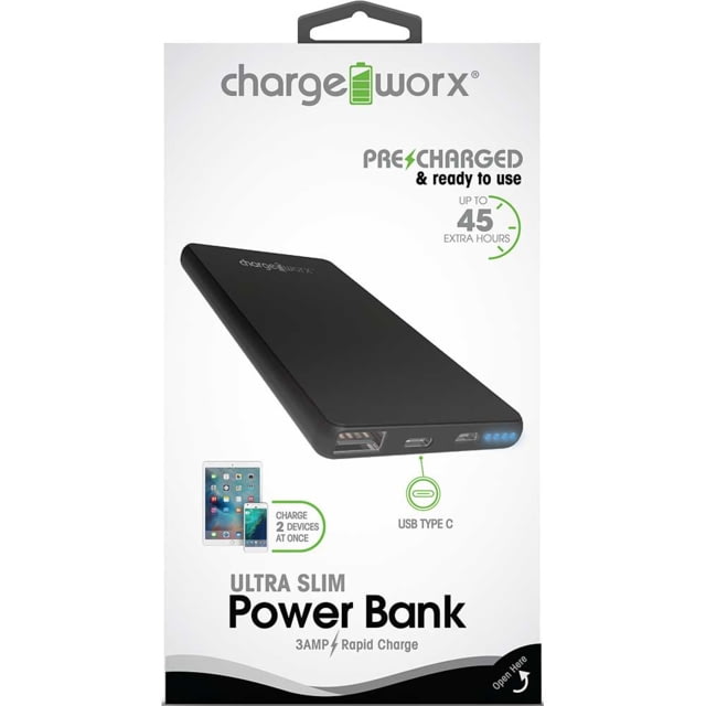 Chargeworx Power Bank 6000mAh Black