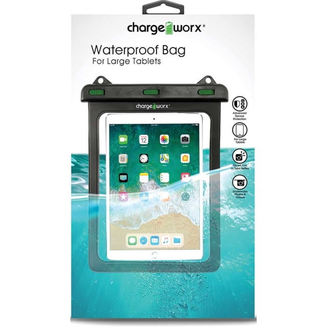 Chargeworx Waterproof Sleeve for Tablets Black