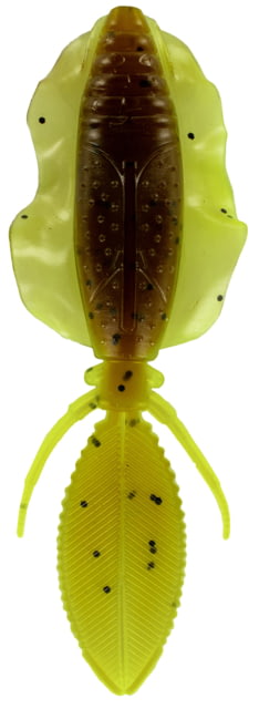 Chasebaits Flip Flop Soft Bait 6 4.25in Green Pumpkin Chartreuse