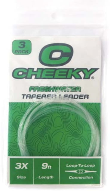Cheeky Fishing Freshwater Leader 3-Pack 3X Clear