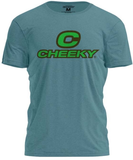Cheeky Fishing Green Logo T-Shirt - Men's Slate Small