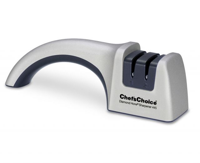 Chef's Choice Diamond Hone 445 Knife Straight Edge Sharpener Clam Pack Pearl Grey/Black