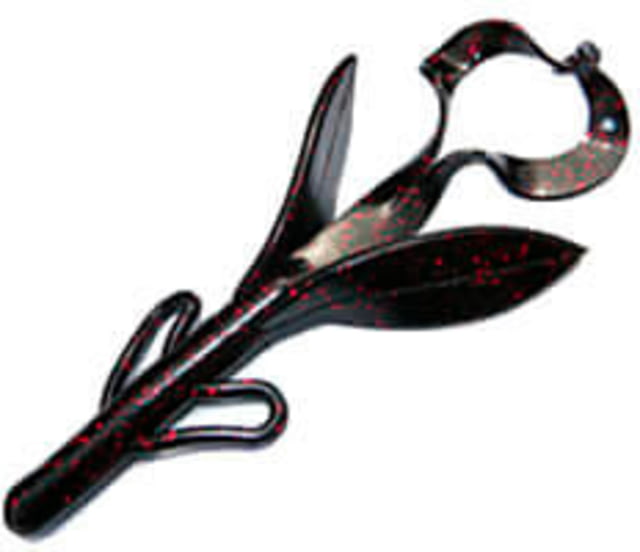 Chompers Boss Hawg Creature Bait 1 6in Black/Red Flake