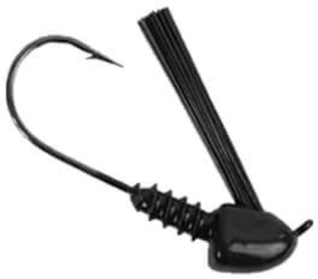 Chompers Brush Jig 1/4 oz- 4 Pack Black