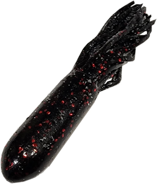 Chompers Finesse Tube Tube 1 3.5in Black/Red Flake