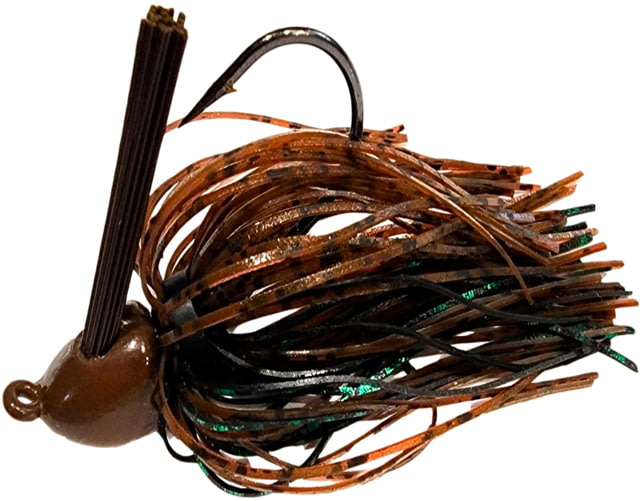 Chompers Skirted Brush Jig 3/8 oz - 2 Pack Brown/Green Flash/ Davenport Special