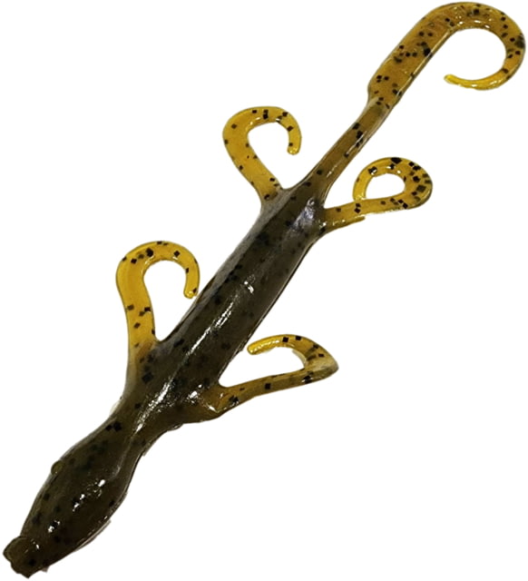 Chompers Lizard Creature Bait 1 6in Green Pumpkin