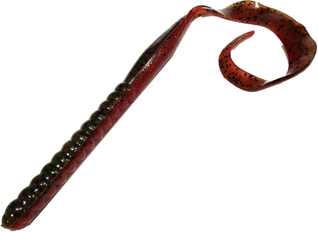Chompers Magnum Hawg Worm 1 10in Green Pumpkin/Red Laminate