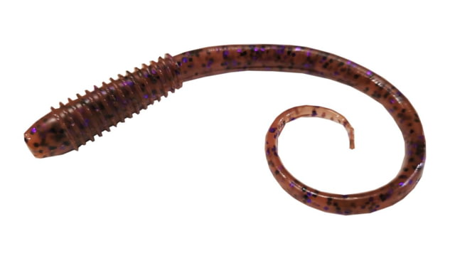 Chompers Possum Tail Worms Jig - 5 Pack Cinnamon/Purple Flake 5in