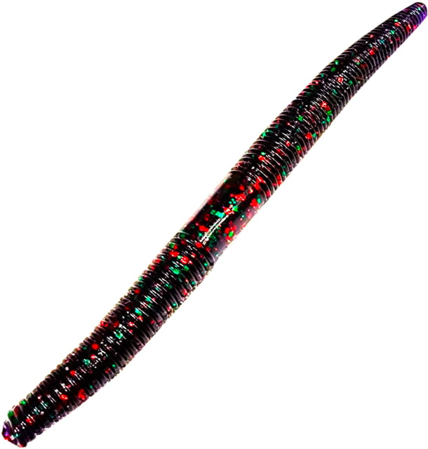 Chompers Salty Sinker Worm 1 5in Junebug/Red Flake