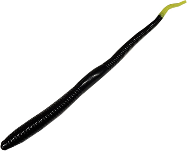 Chompers Shaky Worm 1 8in Black Charteuse