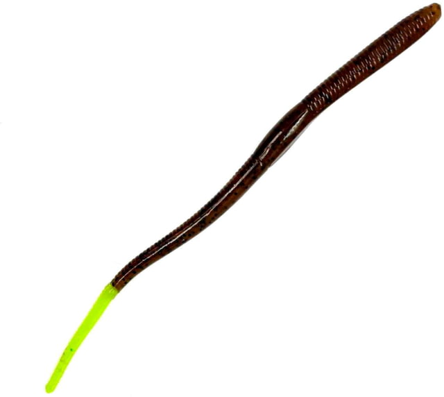 Chompers Shaky Worm 1 8in Green Pumpkin Chartreuse