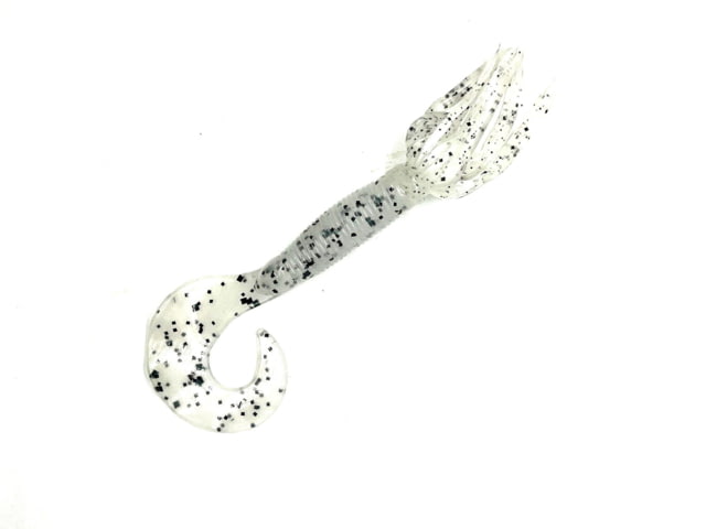 Chompers Skirted Grub Single Tail Grub 1 5in Salt & Pepper