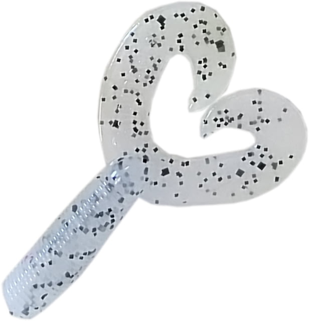 Chompers Super Jig Double Tail Grub 1 4in Salt & Pepper