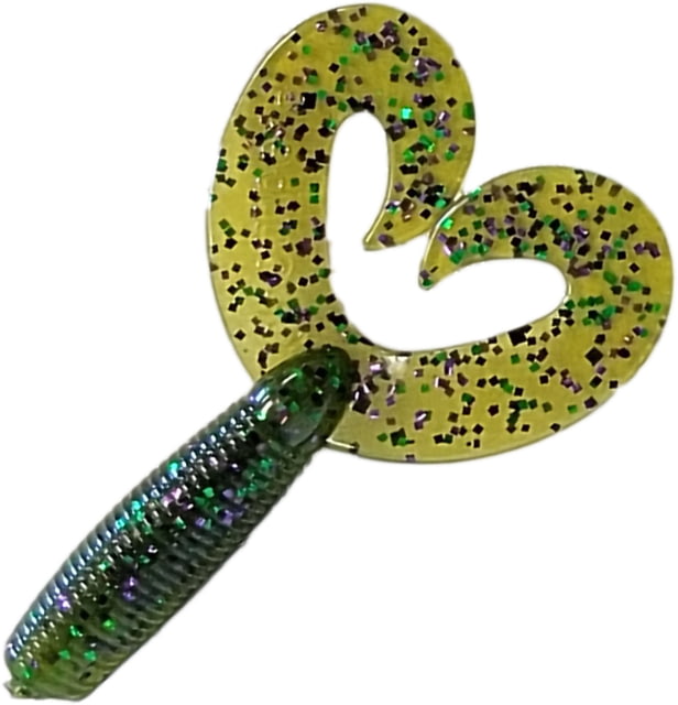 Chompers Super Jig Double Tail Grub 1 5in Watermelon Candy
