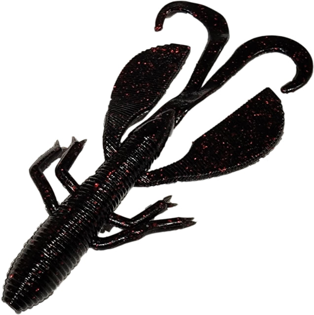 Chompers Wild Hawg Creature Bait 1 4.5in Black/Red Flake