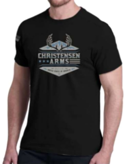 Christensen Arms Antler Wordmark SS Tee - Mens Black XL