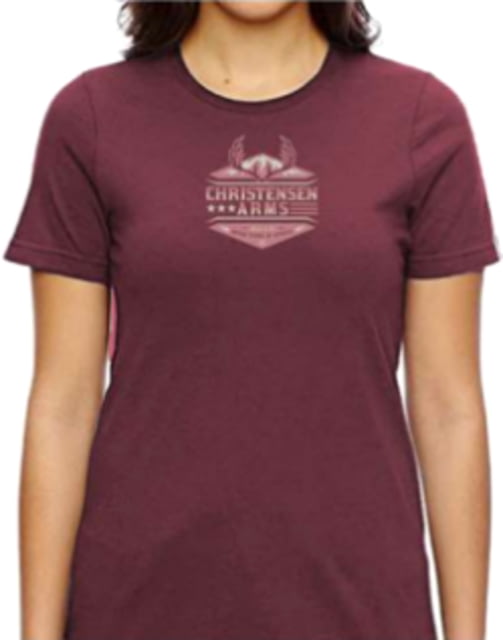 Christensen Arms Antler Wordmark SS Tee - Womens Deep Rose XS