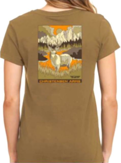 Christensen Arms Buck Valley SS Tee - Womens Dark Khaki 2X