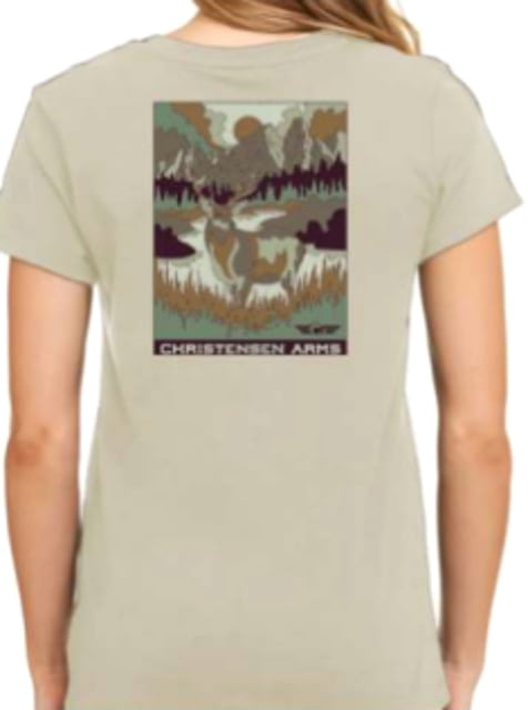 Christensen Arms Buck Valley SS Tee - Womens Khaki S