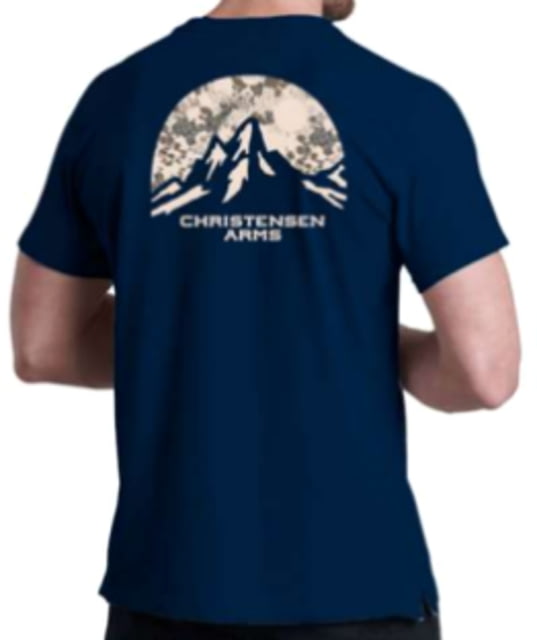 Christensen Arms Camo Mountain SS Tee - Mens Deep Navy/Desert M