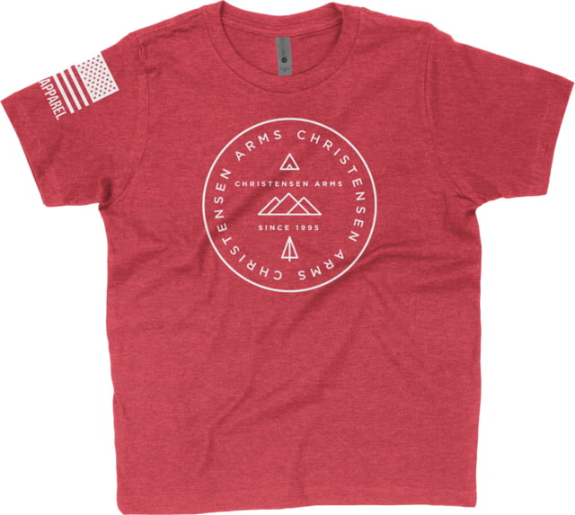 Christensen Arms Circle Mountain Design T-Shirt - Men's Small Red