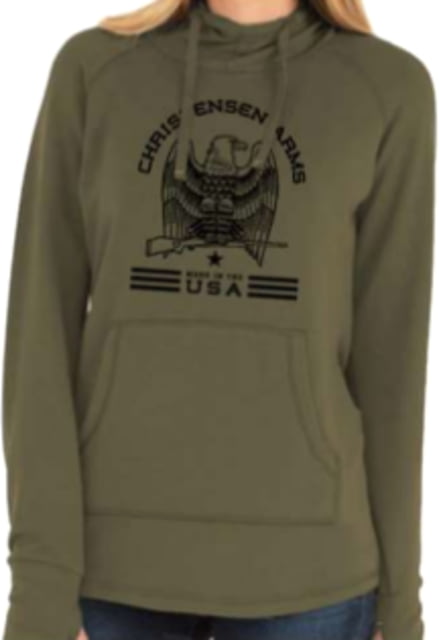 Christensen Arms Classic Eagle Hoodie - Womens Army Green L