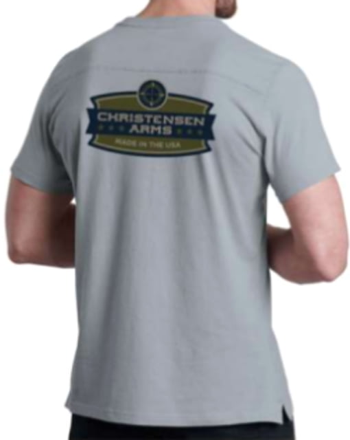 Christensen Arms Compass Wordmark SS Tee - Mens Ash Gray M