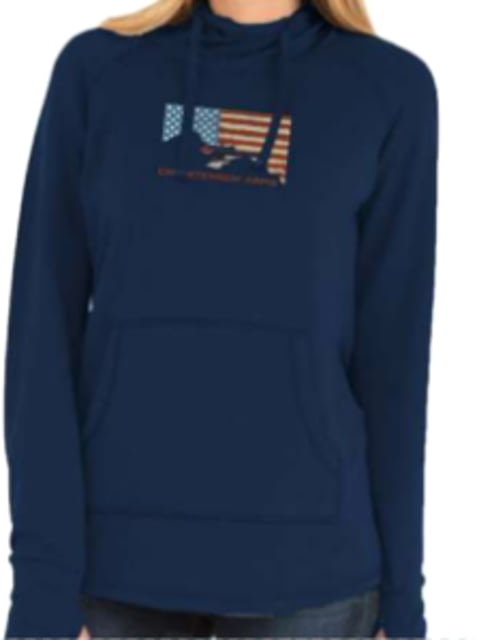 Christensen Arms Flag Silhouette Hoodie - Womens Dark Navy M