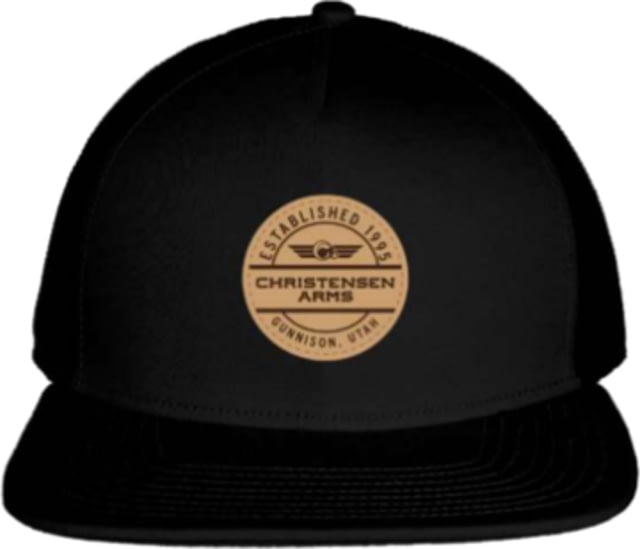 Christensen Arms Gunnison Leather Patch Cap - Mens Black OSFM