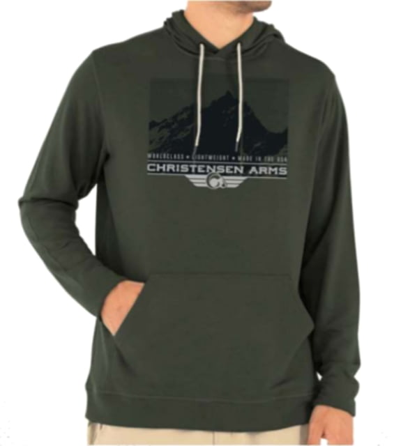 Christensen Arms Mountain Half-Tone Hoodie - Mens Dark Olive S