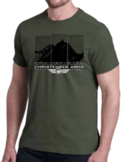 Christensen Arms Mountain Half-Tone SS Tee - Mens Olive M