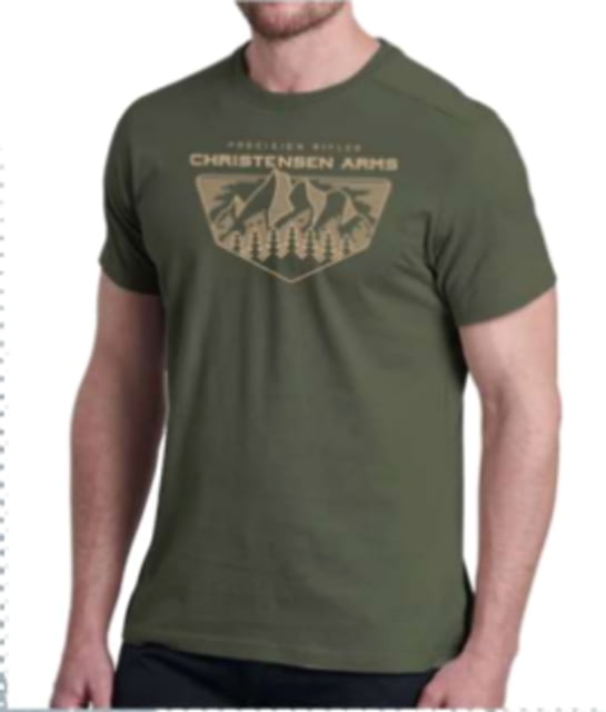 Christensen Arms Mountain Line Art Shield SS Tee - Mens Olive 4X