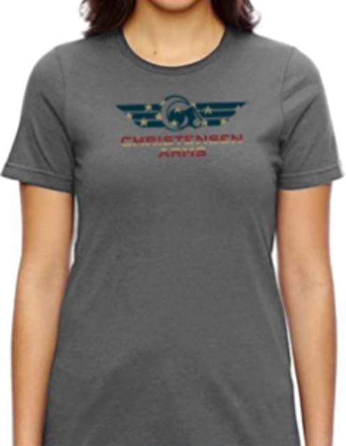 Christensen Arms Patriotic Ram Wordmark SS Tee - Womens Gunmetal L