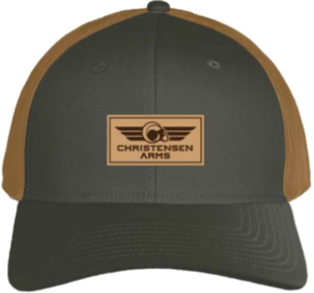 Christensen Arms Ram Leather Wordmark Wool Trucker - Mens Dark Olive OSFM