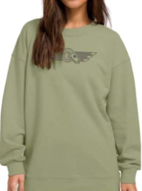 Christensen Arms Ram Skull Crew Sweatshirt - Womens Light Olive L