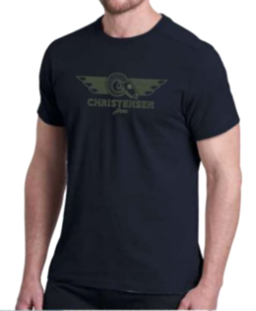 Christensen Arms Ram Skull Wordmark SS Tee - Mens Midnight Navy L