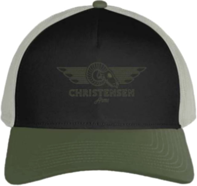 Christensen Arms Ram Skull Wordmark Trucker - Mens Black OSFM