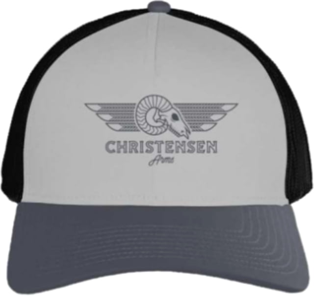 Christensen Arms Ram Skull Wordmark Trucker - Mens Gray OSFM
