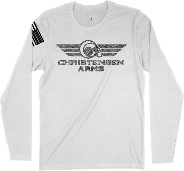 Christensen Arms Topo Map Long Sleeve - Men's Small Heather White