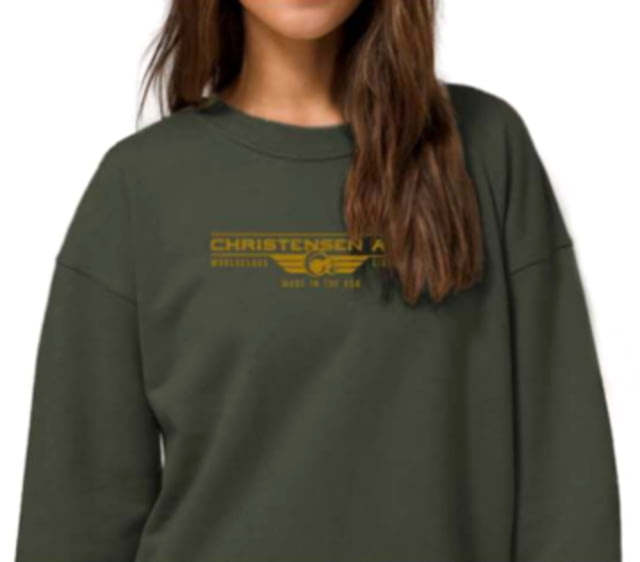 Christensen Arms Worldclass Wordmark Crew Sweatshirt - Womens Olive XS