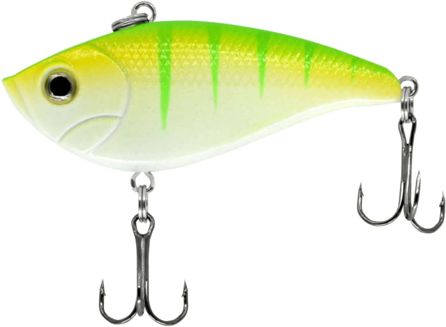 CHUBBS Loud Shad 2in 3/8oz #8 Hook Front and Back Green Tiger Glow