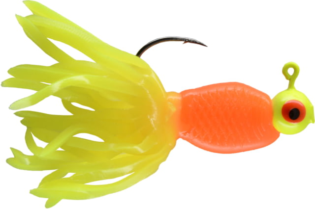 CHUBBS Panfish Broom Tail 3 Pack 1/16 oz #2 Hook Chart + Orange/Chart