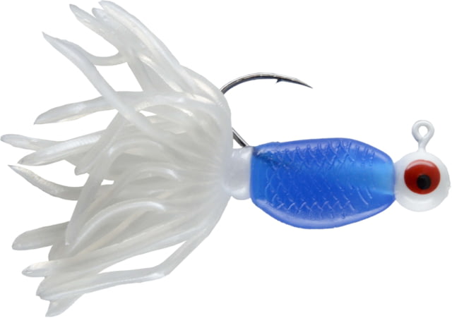 CHUBBS Panfish Broom Tail 3 Pack 1/16 oz #2 Hook White + Blue/White