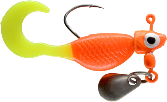 CHUBBS Panfish Wiggler 3 Pack 1/16 oz #4 Hook Orange + Orange/Chart