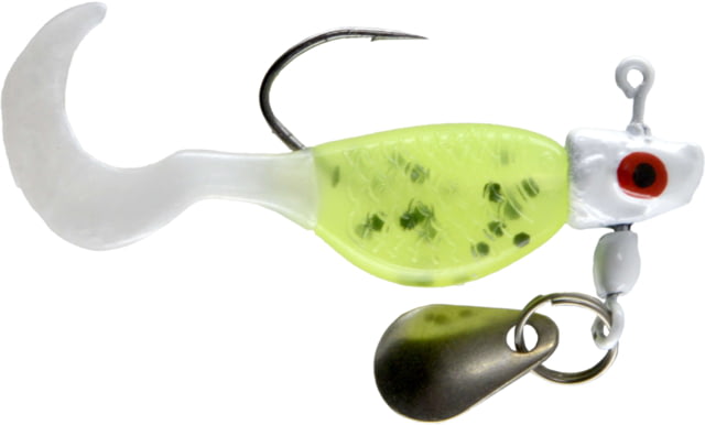 CHUBBS Panfish Wiggler 3 Pack 1/16 oz #4 Hook White + Chart/Pearl