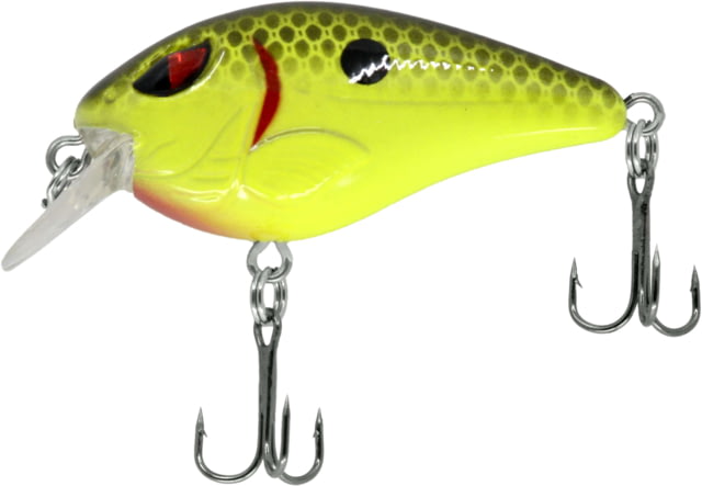 CHUBBS Shallow Square Bill 2in 1/4oz #6 Hook Chart/Black