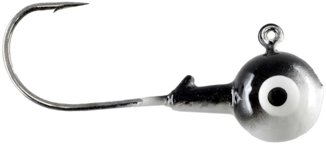 Chubbs CHUBBS Two-Tone Colors Round Jigs 3/8oz #2/0 Hook Size 10-Pack Black/White