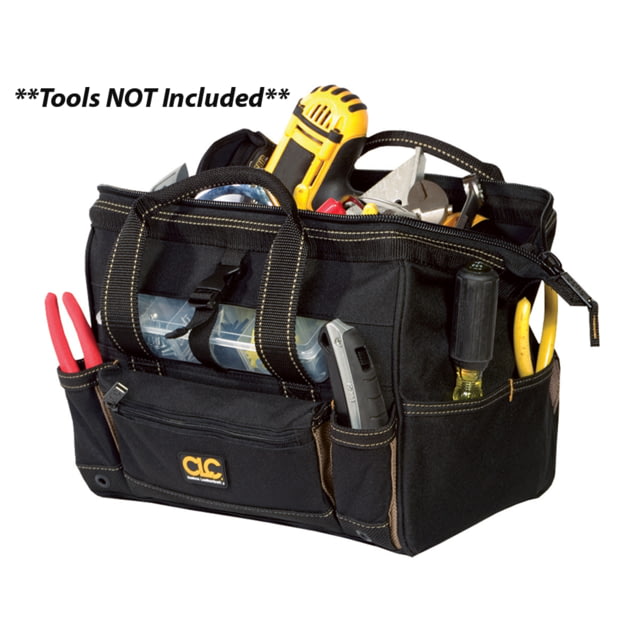 CLC Work Gear 12" Tool Bag w/ Top-Side Plastic Parts Tray